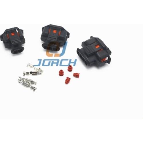 5 sets Kit 2 3 4 pin way Female Boschs sealed Diesel Fuel Common Rail pressure Injector Crankshaft Sensor Connector plug