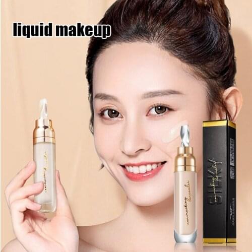 Concealer Liquid Foundation Brighten Skin Tone Invisible Pores Silky Non Marking Cosmetics Concealer Pen Face Makeup Waterproof