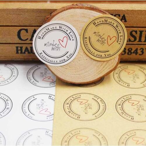 1000pcs round gift handmade seal labels DIY thank you gifts/jewelry/candy faovrs/bakery/cookies package tag labels