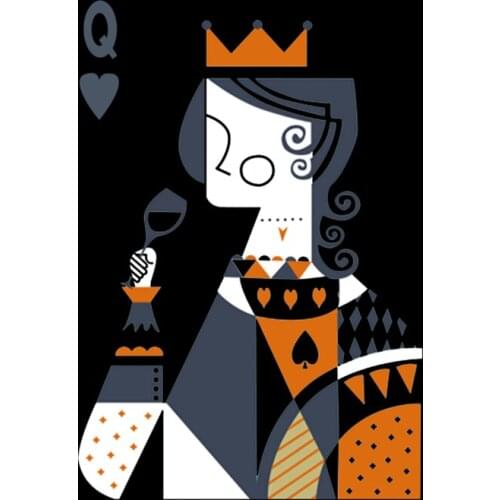 Clothing Patches Q Queen Pattern Iron On Patches Thermal Transfer Printing Fashion Stickers for Clothes Vogue Style Decoration