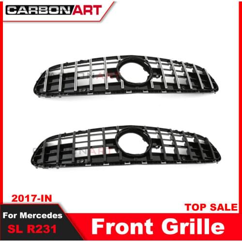 NEW SL class R231 GT style racing grille Sport ABS silver for mercede-s sl r231 car styling accessories 2017