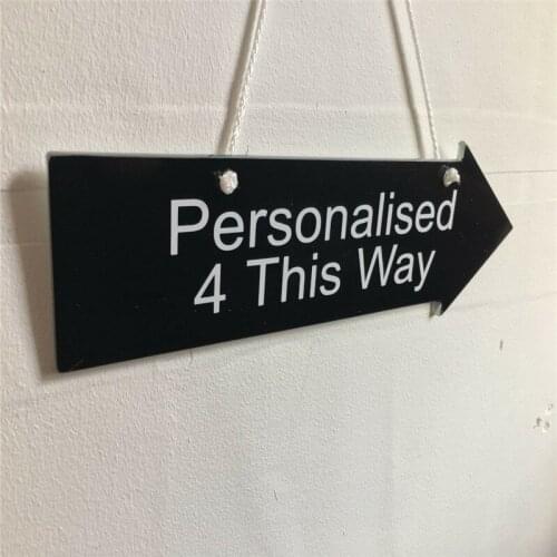 Personalized arrow direction sign, hanging arrow sign house number outdoor hotel sign