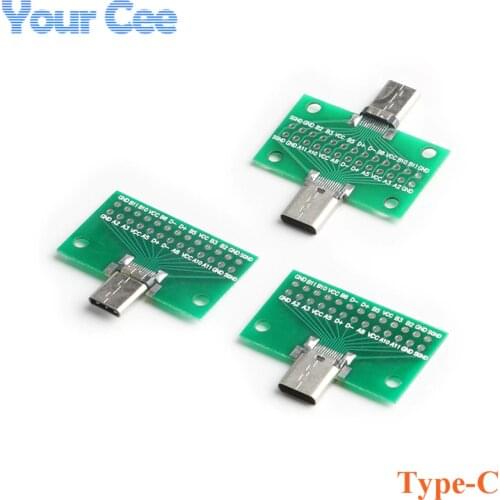 USB 3.1 Connector Type-C Adapter Plate PCB Board Female Male Head Convertor 2*13P to 2.54MM Transfer Test Board USB3.1 Module