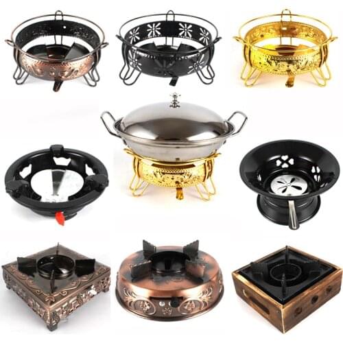 Portable Mini Alcohol Stove Burner Outdoor Brass Camping Cooking Stove Burner Buffet stove bbq grill outdoor barbecue grilling