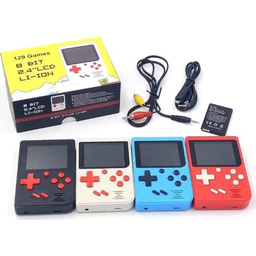 Handheld Retro mini game console built in 129 in 1 retro 8 bit games AV out Game console best gift Portable for kids