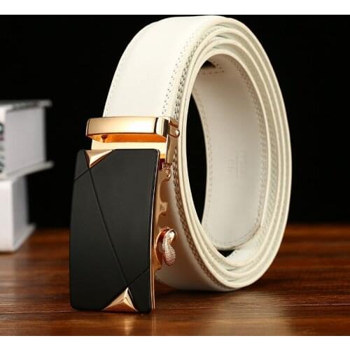 Luxury brand Genuine Leather Strap Belts For Male high Quality Belt Automatic Buckle black Belts Cummerbunds