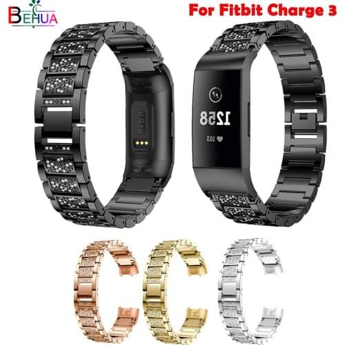 Stainless Steel strap watchband For Fitbit Charge3 Smart Watch Strap Bracelet For Fitbit Charge 3 strap watchband Accessories
