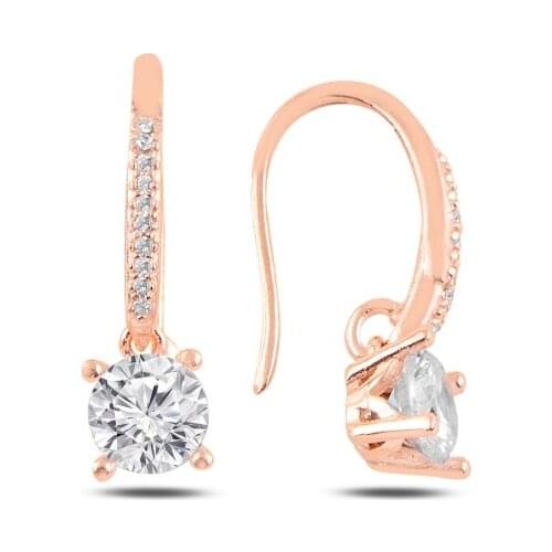 Silver 925 Sterling Zircon Stone Earrings