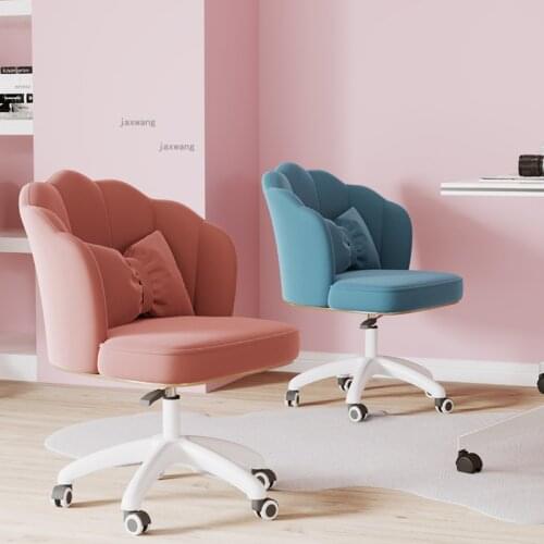 Bedroom Dormitory Fabric Computer Chairs Student Learning Lifting Swivel Back Armchair for Home Furniture Apartment Office Chair