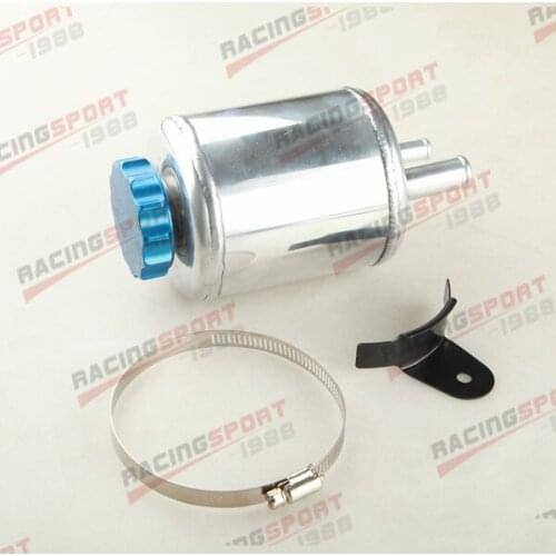 Universal Aluminum Racing Power Steering Tank Black/BLUE/SILVER/RED Cap