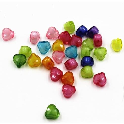 Peach heart beads in the beads Acrylic Spacer Beads Round Mixed Flower Pattern Fit Jewelry DIY making 50 pcs