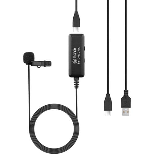 BOYA Omnidirectional Lavalier Microphone for HUAWEI Xiaomi Redmi OPPO VIVO Android Smartphone Mac Windows Computer Laptop PC