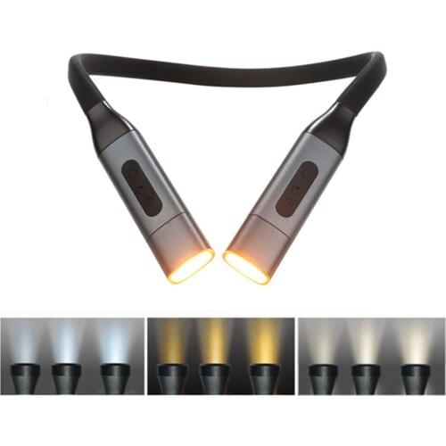High Quality Reading Lamp Neck Book Night Light USB Rechargeable HandsFree Durable LED for Knitting Camping Repairing Lighting