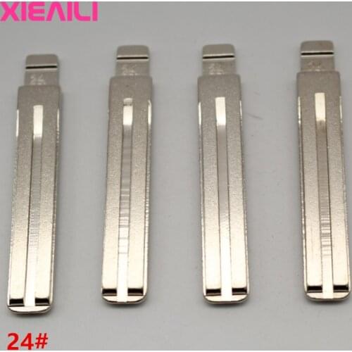 XIEAILI 5Pcs 24# Metal Blank Uncut Flip KD Remote Key Blade For Volvo S189