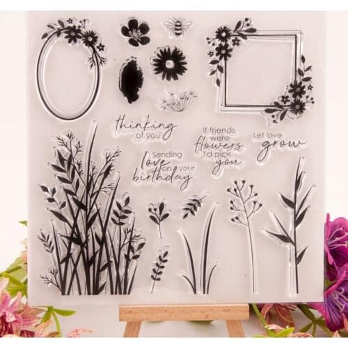 ZFPARTY Grass Transparent clear stamp for DIY Scrapbooking/Card Making/Kids Christmas Fun Decoration Supplies