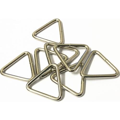 30PCS Metal Silvery Triangles Ring Handbag Belt Dee D Ring Leather Bag Webbing DIY Accessories