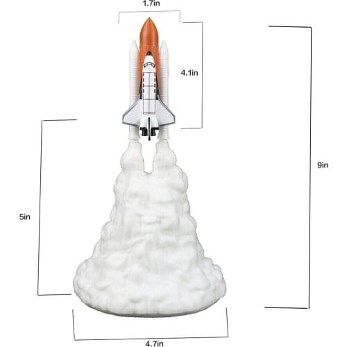 3D Print Space Shuttle Rocket Night Light LED Table Desk Lamp Room Decor Gift Unique And Realistic Appearance Fashionable Pretty
