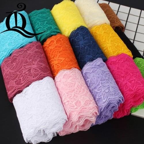 5yard 8cm Garment accessories exquisite color lace quality fabric lace with elastic lace elastic wide 8cm Elastic lace,ribbon