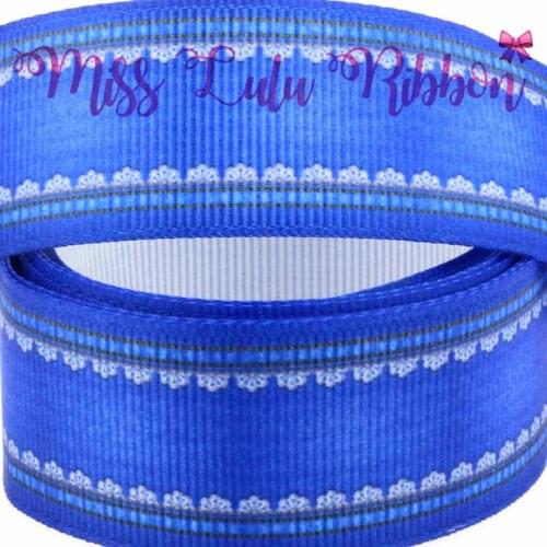 6mm-75mm Denim Like&Jeans Printed Elastic Ribbon Handmade Christma Packing Webbing 50yards/roll MD170901-38-8388