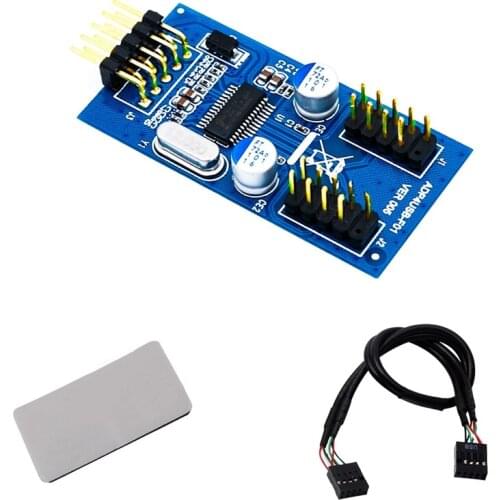 9Pin USB Header Male 1 to 2 Female Extension Splitter Cable Connector Adapter USB HUB Extension Card for Desktop