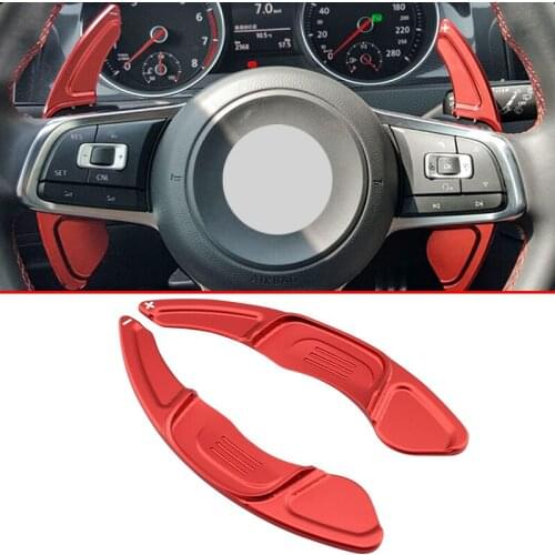 Aluminum Steering Wheel Gear Shift Paddle Extension For VW Golf R MK7 Polo GTI Jetta GLI Scirocco GTS Red