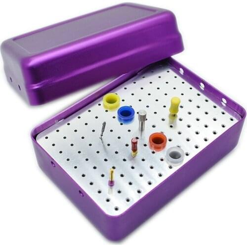 Dental instrument Disinfection 120 hole endo Files Holder Box Autoclave Sterilizer Case Burs For Oral Care Tools Colorful