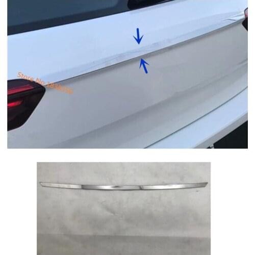 Car Stainless Steel Rear Door License Tailgate Bumper Frame Plate Trim Trunk For Volkswagen VW T-ROC TROC 2017 2018 2019 2020
