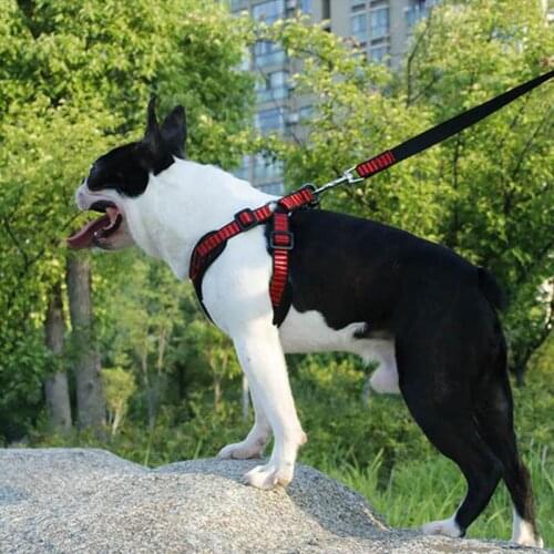 Outdoor Training Dog Collar Safety Sport Dog Vest Walking Pitbull Bulldog Harnesses Reflective Harness For Big Dog Arnes Perro