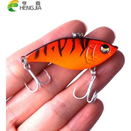 HENGJIA 1pc 5cm/14.9g hard vib crankbaits artificial wobblers swimbaits fishing baits pesca fishing tackles lifelike 3D eyes
