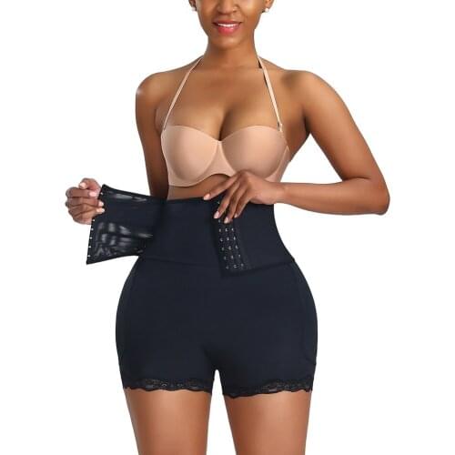 Women High Waist Body Shaper Butt Lifter Firm Control Shapewear Tummy Control Post Partum Shapewear Hip Pads Fake Ass Faja