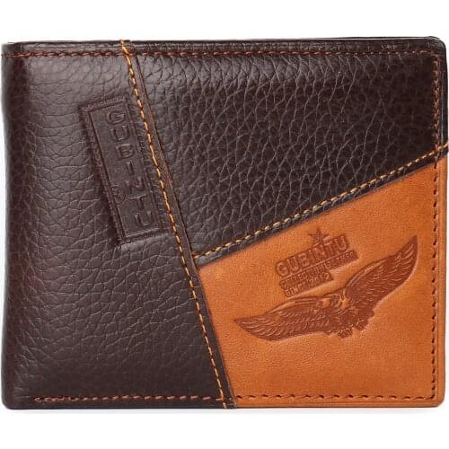2021 Genuine Leather Men Wallets Coin Pocket Zipper Real Mens Leather Wallet with Coin High Quality Male Purse Cartera