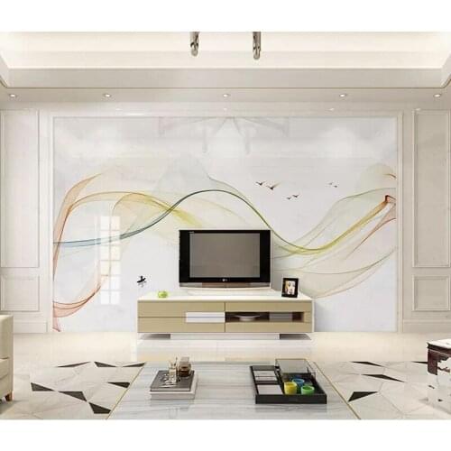 New Chinese abstract 8d Marble line WallPaper Mural 3D Artistic Conception Wall paper sticker paper For Living room Wall Decor
