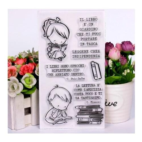 Boys And Girls Clear Rubber Stamp Sheet Cling Scrapbooking DIY Cute Pattern Photo Album PaperCard Decor