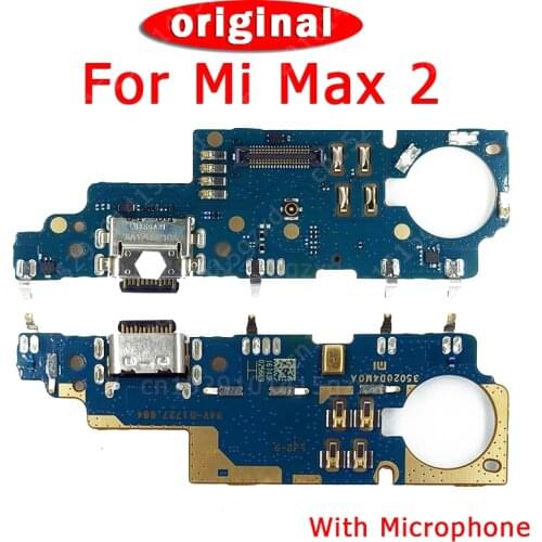 Original Charging Port For Xiaomi Mi Max 2 Charge Board USB Plug PCB Dork Connector Flex Cable Replacement Repair Spare Parts