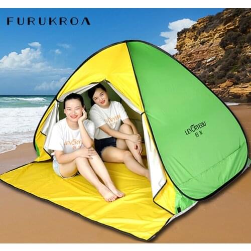 Full Automatic Camping Tent With Door Window Anti-UV Awning Tents Quick Opening Outdoor Sunshelter For 1-4 People Sunproof X147B
