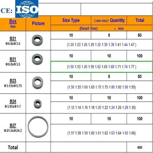 ORLTL Custom size Injector Shims Gaskets B21 B23 B24 B27 Diesel Nozzle Valve Adjust Washer Repair For DENSO 400pc/Box