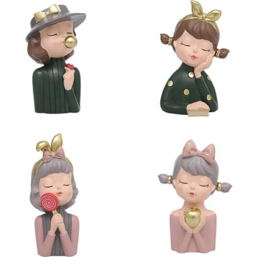 Modern Girl Bubblegum girl Succulent Flowerpot For Creative Potted Plants Living Room Desktop Organization Makeup Brush Supplies