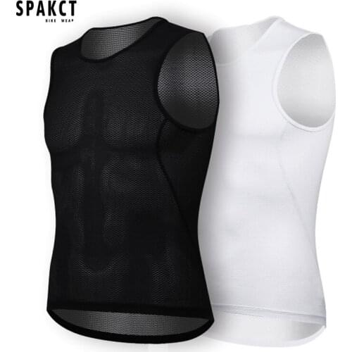 Spakct Breathable Men Cycling Underwear Qucik Dry Sport Vest Sleeveless Jersey MTB Road Bike Riding T-shirt Base Layers 2 Colors