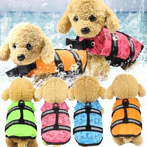 Dog Life Vest Puppy Dog Rescue Swimwear Safety Clothes Swimming Suit Outdoor Pet Dog Cat Float Doggy Life Jacket Vests