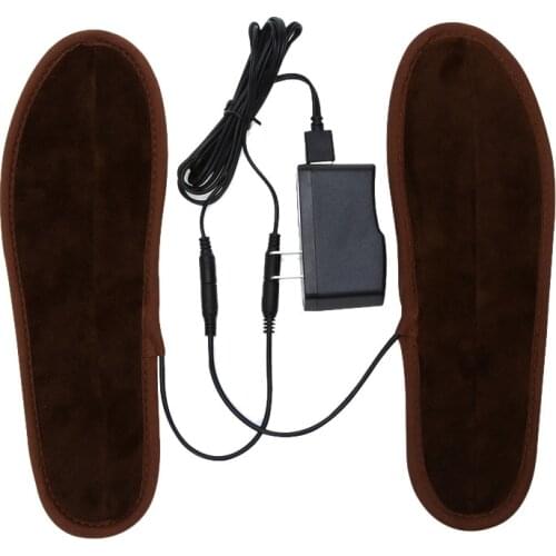 Data Line + Insoles Men Women New USB Electric Powered Plush Fur Heating Insoles Winter Keep Warm Insole Heated Insole Unisex
