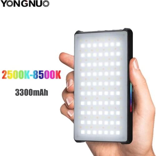 YONGNUO YN365 RGB LED Video Light Portable On-Camera Light Pocket Light 2500k-8500k RGB Full Color 3300mAh Photography Light