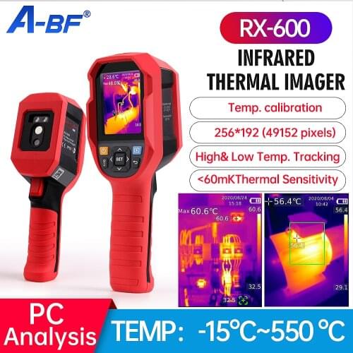 A-BF RX-600 Infrared Thermal Imager Portable real-time thermal imaging camera 49152 pixels LED IP65 Floor Wall Heating Pipe Test