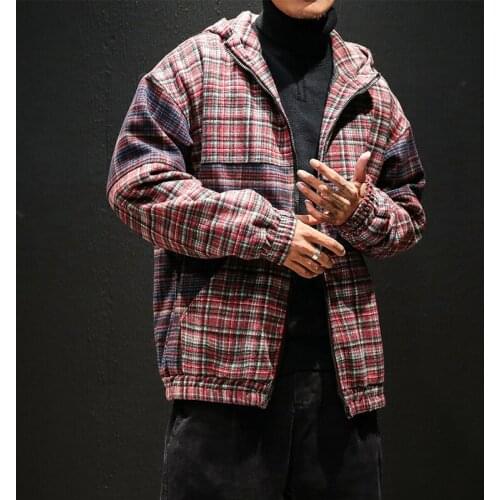 Hooded Trench Patckwork Mens Sherpa Streetwear Men Hip Hop Skateboard Urban Coats 2020 Winter Overcoat Hoodies Cardigan #3067