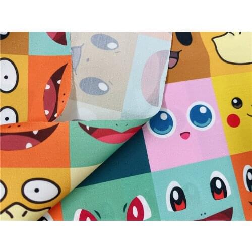 Wide145cm Cartoon Polyester Cotton Fabric Patchwork Sewing Material Diy boy Girl baby Headdress scarf Mask bag curtain Pillow