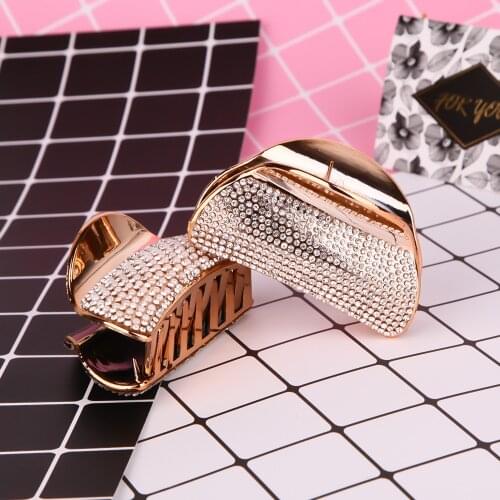 8cm Hair claws Pearl Hairpins Trendy Hair Clip Rhinestone Crab Hair Claws Clip For Women Girl Accessories Hair ACC08