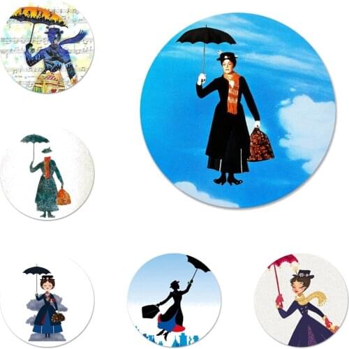 58mm Mary Poppins Icons Pins Badge Decoration Brooches Metal Badges For Backpack Decoration
