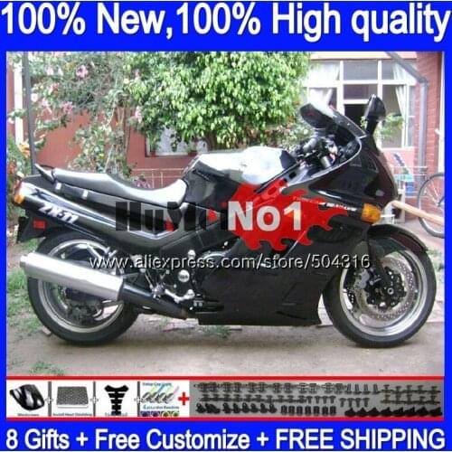 ZX-11 For KAWASAKI ZZR 1100 ZX 11R ZX11R 93 94 95 96 97 Gloss black 0MC.26 ZX11 ZX-11R ZZR1100 1993 1994 1995 1996 1997 Fairing