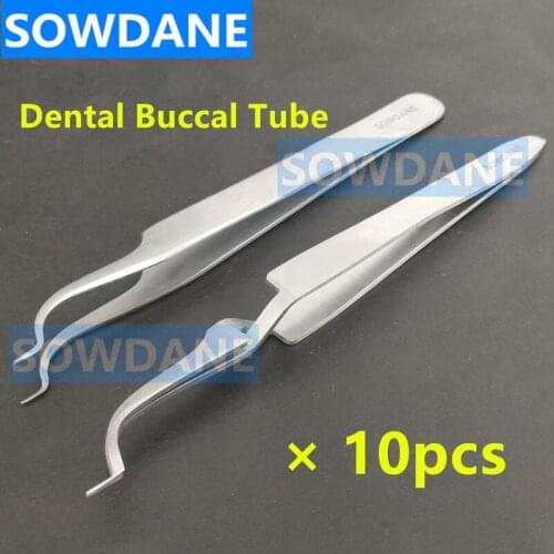 10 pieces Dental Orthodontic Posterior Buccal Tube Bonding Tweezer Tweezers Holder Placer Stainless Steel Dental Ortho Tool