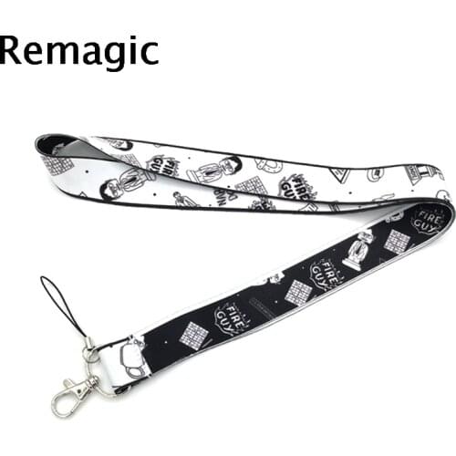 100pcs The office tv show vintage 90s Neck Strap Lanyard keychain Mobile Phone ID Badge Holder Rope Keyrings cosplay Accessory