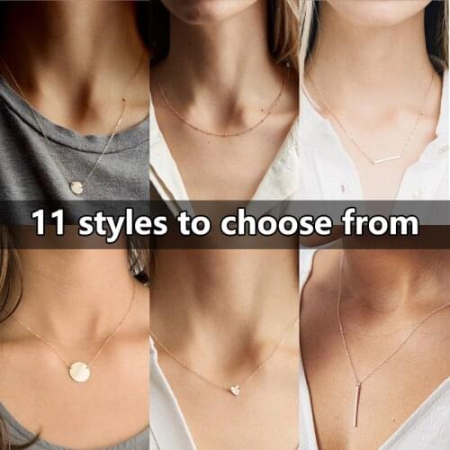 11 Styles to Choose from Linked Chain Necklaces Gold Color Circle Choker Necklaces for Women Minimalist Necklace Vintage Jew